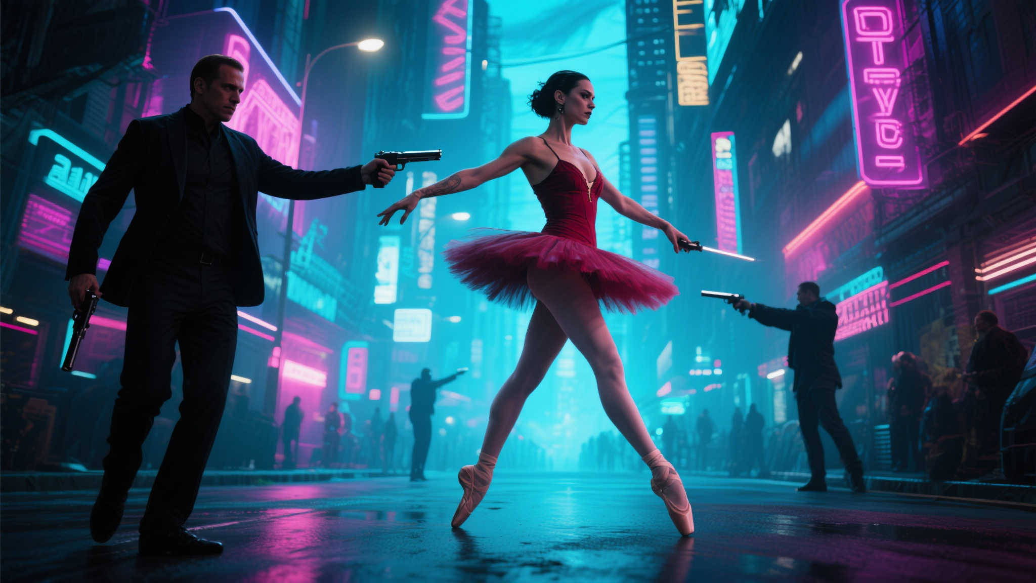 《芭蕾杀姬:疾速追杀外传》震撼终极预告与全新海报揭晓! 预告片中,芭蕾杀姬在一个充满霓虹灯光的城